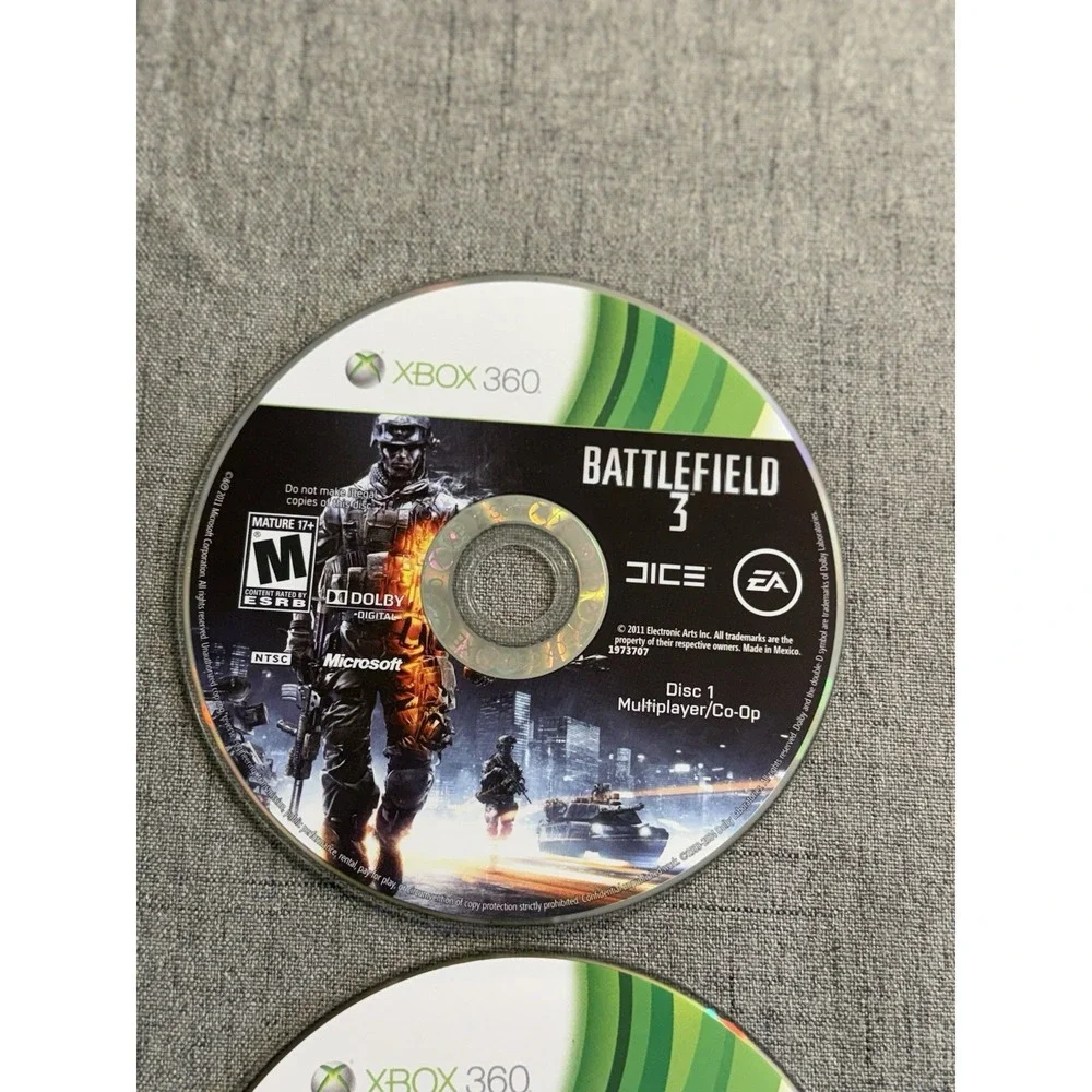 Battlefield 3 (Disc 1‎ & 2) Microsoft Xbox 360 Game Discs Only EA 2011